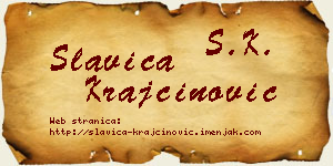 Slavica Krajčinović vizit kartica
